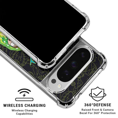 Adult Swim Rick and Morty Portal Travel Google Pixel 10 Pro XL Clear Case